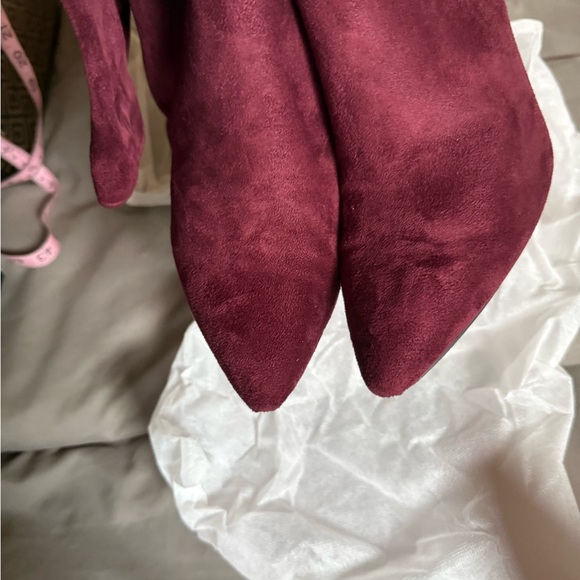 Charles by Charles David Burgundy Tall Heeled Boots - Picture 8 of 10